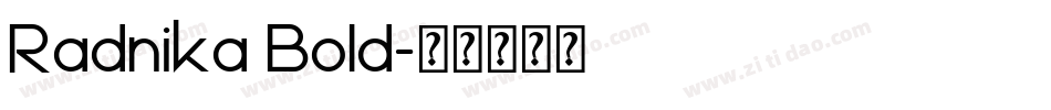 Radnika Bold字体转换